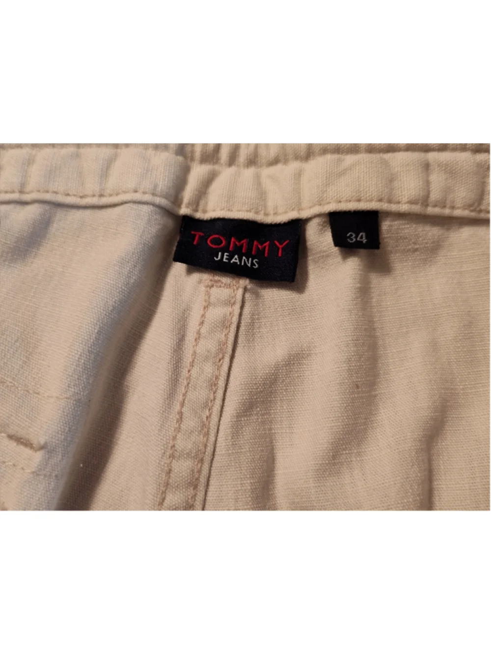 Men's Tommy Jeans Flat Front Shorts Waist 34 Beige